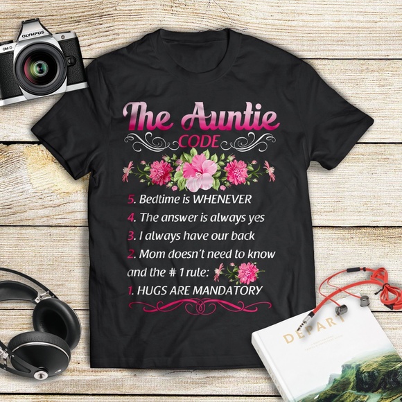 The 5 Aunties codes funny Aunt love T-Shirt - Picture 1 of 1